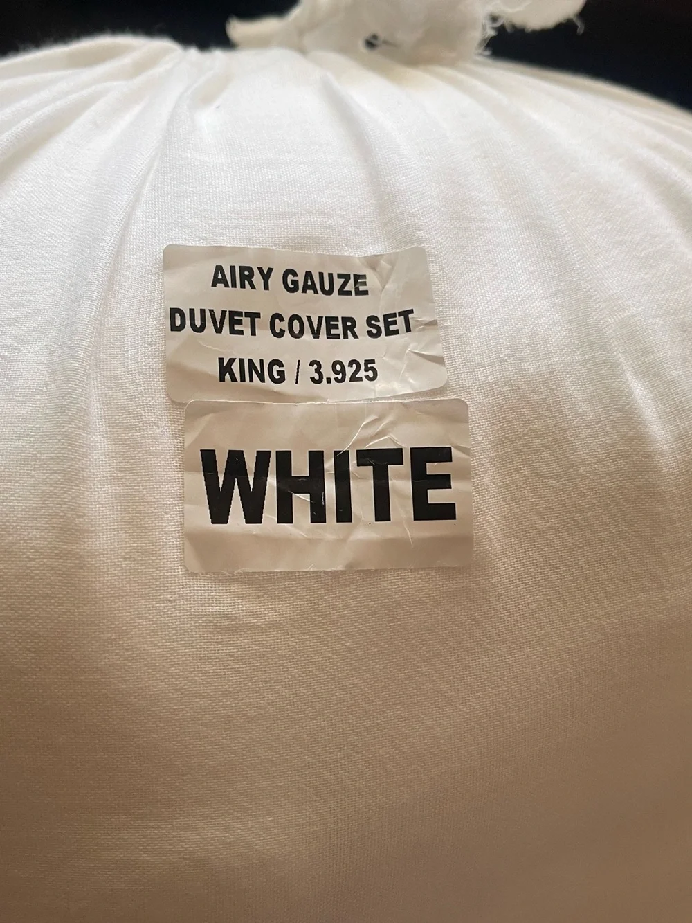 NWT Quince Organic Cotton Airy Gauze Duvet Cover Set, King/Cal King (White)